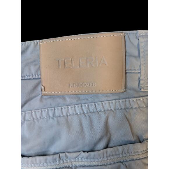 Teleria Zed Mens Italian Cobra 19A Size 35 US In Blue Ice Cotton Blend - Picture 6 of 13